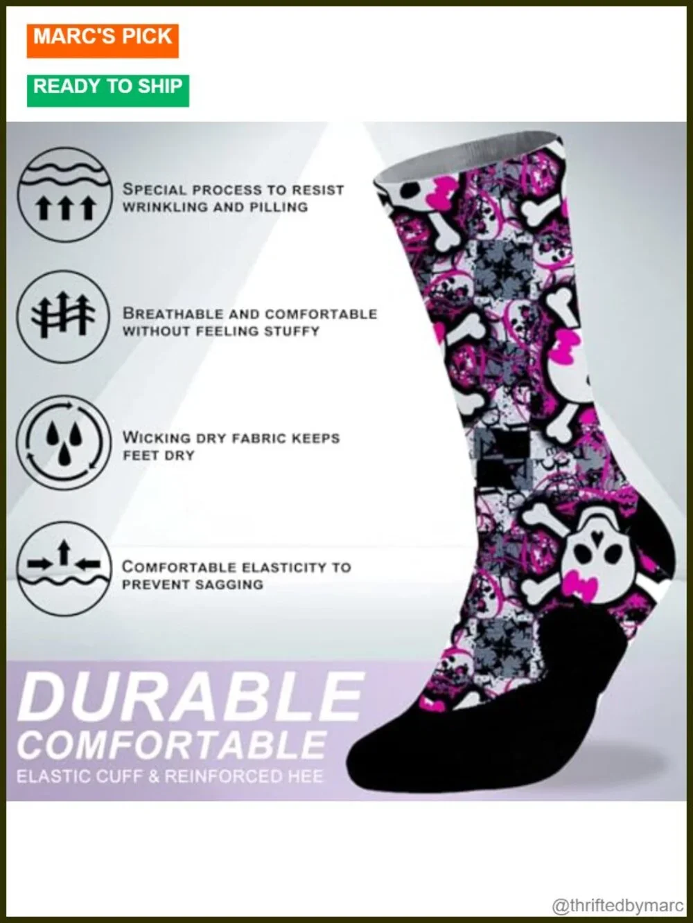 Funny Novelty Socks Crazy Patterned Graffiti Geometric Unisex Mid-Calf High